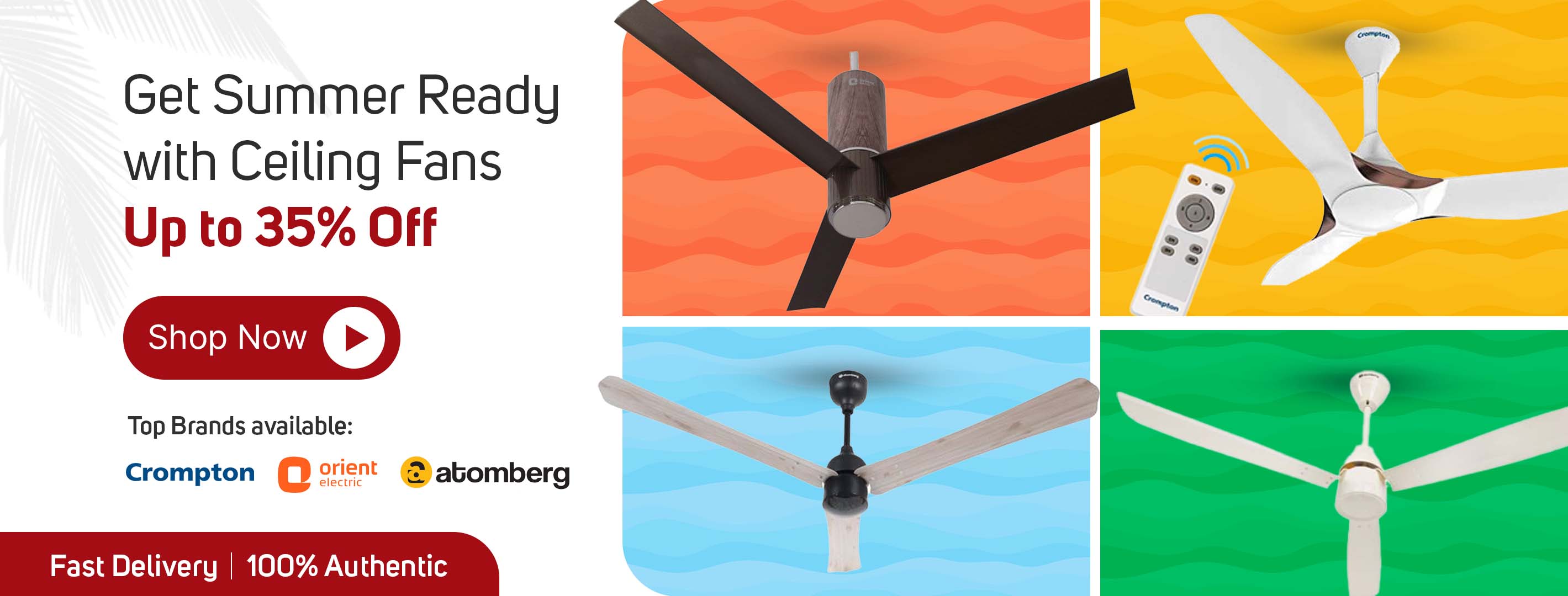 Up to 35% off on Ceiling Fans
